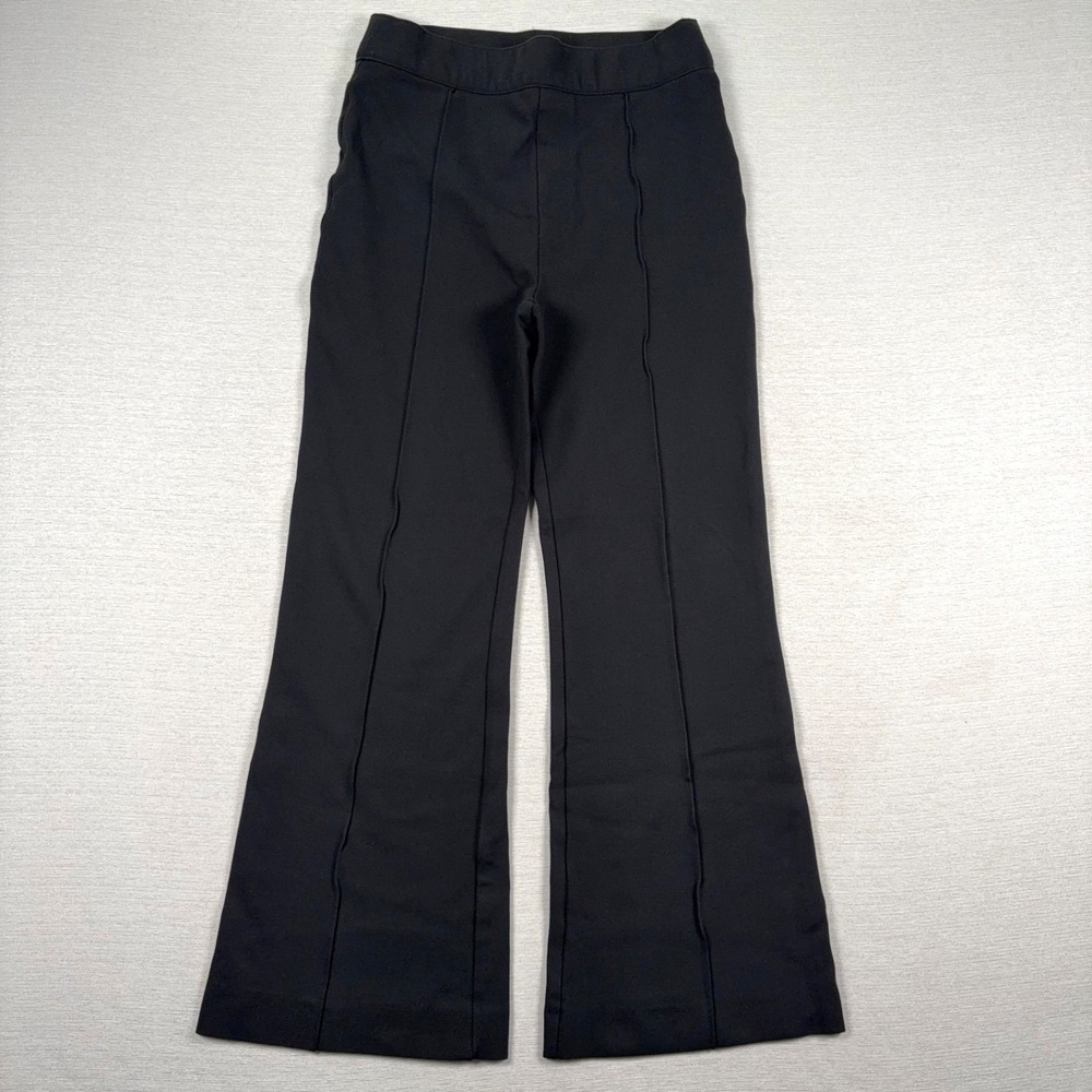 Spanx Ponte Flare Pants Womens Size M x 28 Black Viscose Nylon Elastane